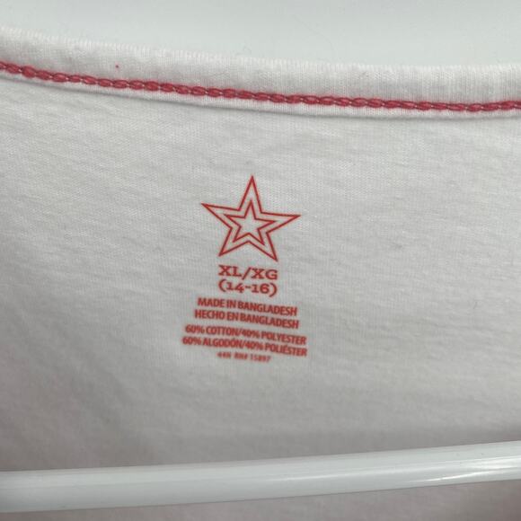 Celebrate Girls Patriotic 4th of July Independence Day Tank Star Heart Flag XL - Picture 3 of 5